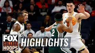 Michigan State Spartans vs. Purdue Boilermakers 2024 Big Ten Tournament Highlights | CBB on FOX