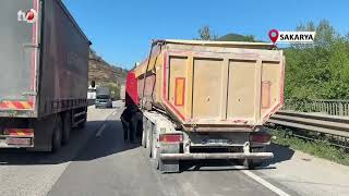 D 650yi Kilitleyen Kaza İki Tır Çarpıştı, Uzun Araç Kuyrukları Oluştu