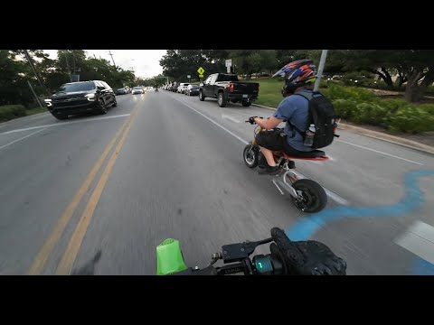 Modified Razors take over a Surron group ride