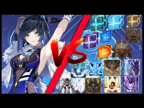 Main DPS Yelan Against All World Bosses - Genshin Impact