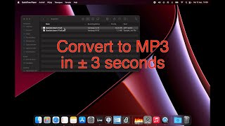 Convert audio file to mp3 on macbook with automator super fast