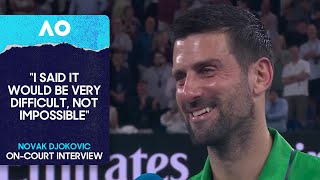 Novak Djokovic On-Court Interview | Australian Open 2026 Semifinal