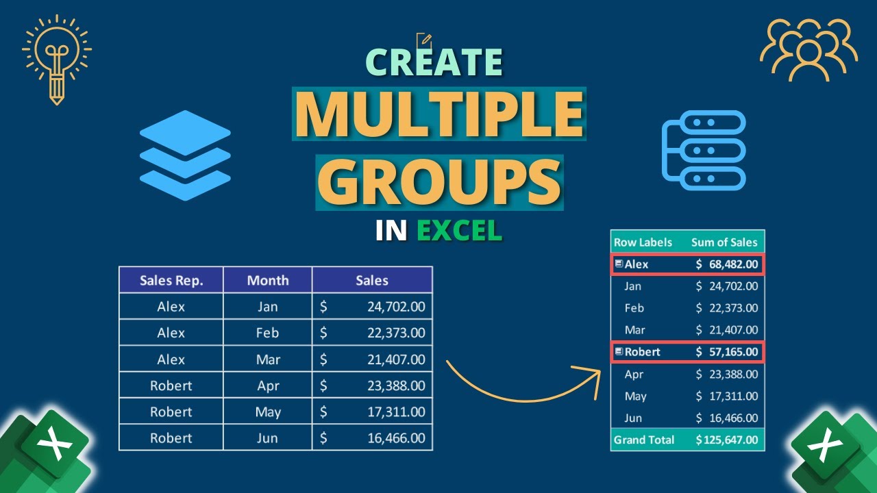 How to Create Multiple Groups in Excel