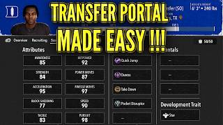 HOW TO FIND BETTER DEV TRAITS IN THE TRANSFER PORTAL IN CFB 26 !!!