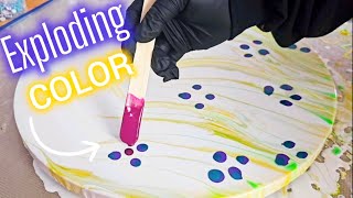 Try this COLOR EXPLODING Additive in your NEXT Acrylic Pour Painting!