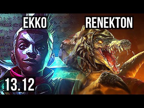 EKKO vs RENEKTON (MID) | 8.5M mastery, 5/0/8, 2300+ games | EUW Challenger | 13.12