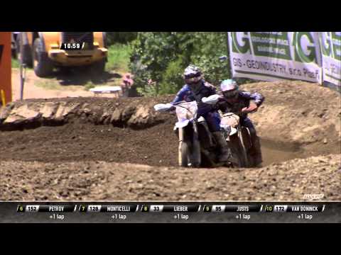 Julien Lieber passes Ivo Monticelli MXGP of Czech Republic 2015