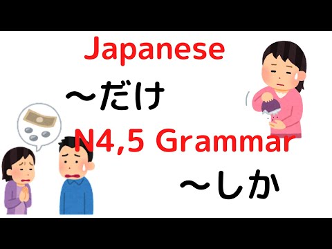 Japanese N4,5 Grammar 【〜だけ、〜しか】