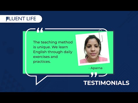 Aparna testimonial| Fluent Life