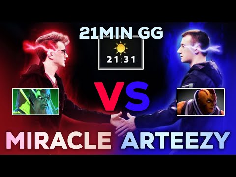Miracle vs Arteezy - 21min GG Amazing Team Play Dota 2