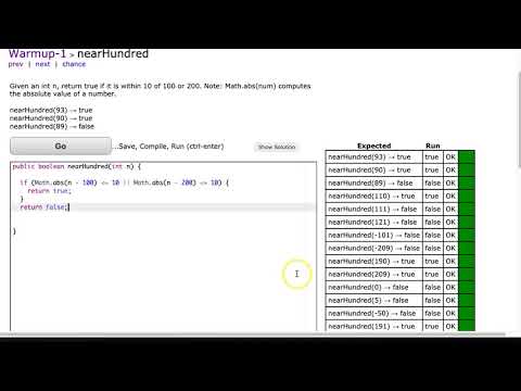Codingbat Nearhundred Java