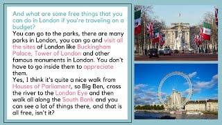 B1/B2 Intermediate English listening practice 🇬🇧 English Conversation about Visiting London