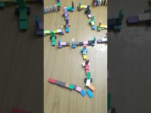 Dominoes #dominoes easy set# shorts#easy tricks#TMR creative #TMR