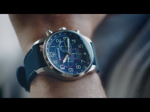 Relógio Masculino Suíço Wenger Attitude Chrono 44mm Azul 01.1543.117 - MIX  ELETRO