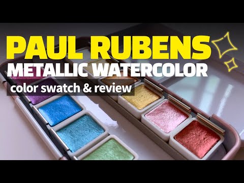 YouTube thumbnail for Paul Rubens metallic watercolor material test