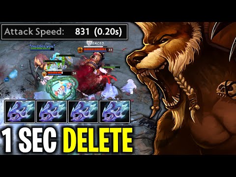 WILD BEAR ONE SECOND DELETE HERO 3x MOON SHARD MAX ATTACK SPEED LONE DRUID BY BULLDOG | DOTA 2