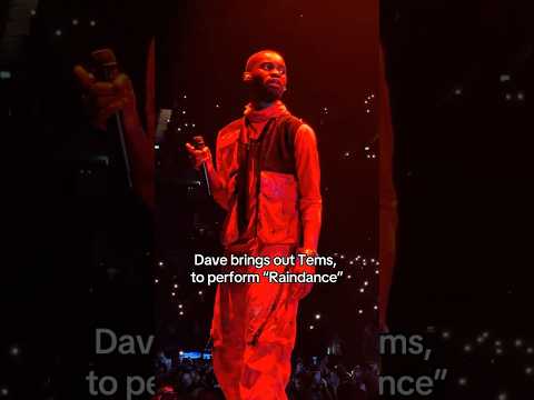 Dave brings out Tems to perform Raindance for the first time at the O2 🔥