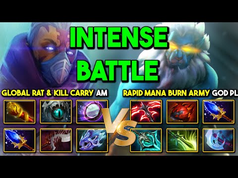 TRULY INTENSE BATTLE | Global Rat And Kill Anti Mage Vs. Rapid Mana Burn Army GOD Phantom Lancer