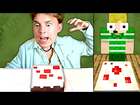 Hvad Jeg Bygger I Minecraft Spiser Han I Virkeligheden!