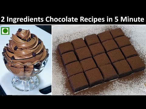 No Egg Melt in mouth 2 Ingredients Chocolate Recipes | Eggless Chocolate Mousse | Chocolate Fudge