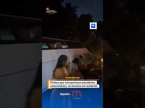Acidente com ônibus universitário em Camacan/BA. Não houve feridos.