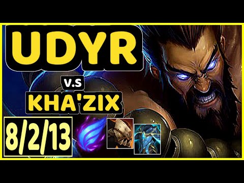 UDYR vs KHA'ZIX - 8/2/13 KDA JUNGLE GAMEPLAY - KR Ranked MASTER