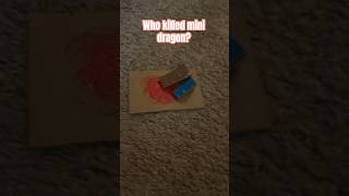 Who killed mini dragon? (Hint in the comments) #art #dragonpuppet #dragonpuppets #murdermystery