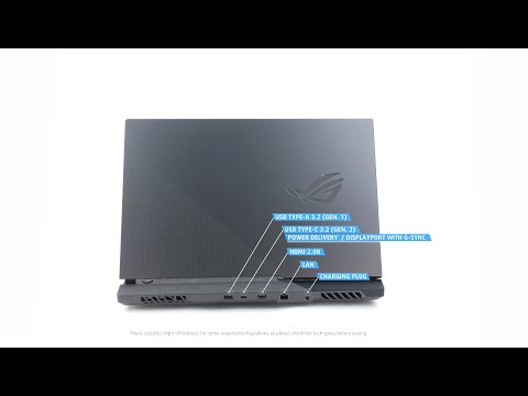 🔄 ASUS ROG Strix G17 G713 - Ports info and 360º look