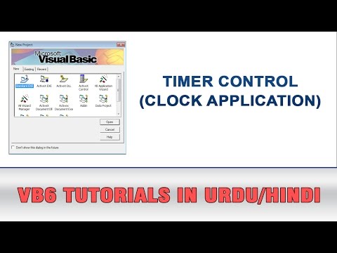 Vb6 Tutorial In Urdu Timer Control Clock Application In Visual Basic 6