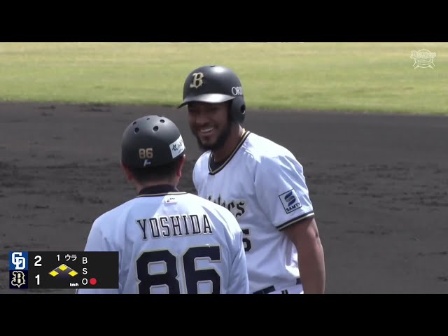 【ファーム】反撃開始‼ バファローズ・オリバレス 満塁のチャンスでタイムリーヒットを放つ‼ 2025年4月15日 オリックス・バファローズ 対 中日ドラゴンズ