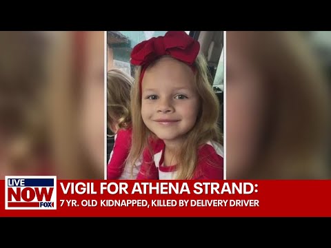 Athena Strand Vigil: 7-year-old kidnapped, killed by delivery driver in Texas | LiveNOW from FOX