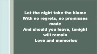 Lorraine Mckane - Let The Night Take The Blame, Lyrics