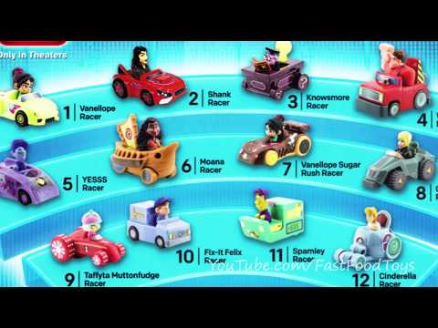 2018 EVERYTHING DISNEY RALPH BREAKS THE INTERNET McDONALDS HAPPY MEAL TOYS WRECK IT RALPH 2 FOOD USA Video