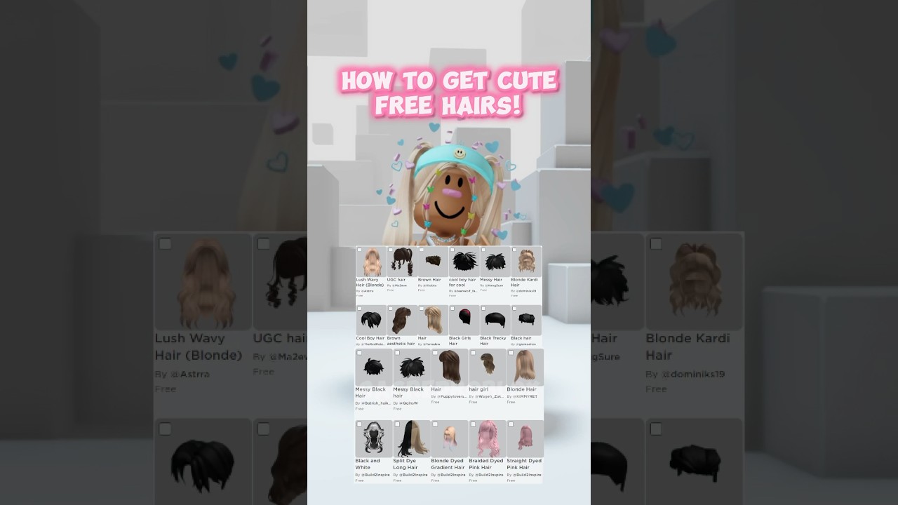 HOW TO GET CUTE FREE HAIRS 😱🤯💕💅🏼 #roblox #robloxshorts