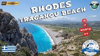 TRAGANOU BEACH and hike adventure on Rhodes | Greece | 4K UHD