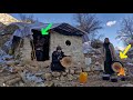 Homeless Life In The Snowy Mountains Baking Local Bread In The Heart Of Nature With A Wood Fire