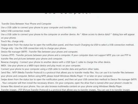 📲 USB Transfer Data Phone To PC HUAWEI Mate 10 Pro