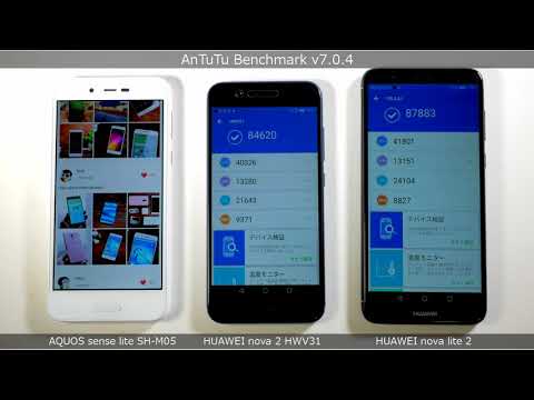 SHARP「AQUOS sense lite」、HUAWEI「nova 2」、「nova lite 2」で ベンチマークテスト