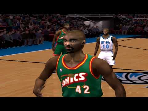NBA Live 2001 - Seattle Supersonics Vs. Orlando Magic (PS2) [1080p HD]