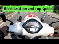 Vespa HPE 300 Speed Test Acceleration From 0 100km Polini Maxi Hi Speed Akrapovic Malossi Air Filter