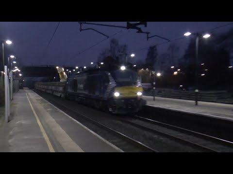 68007 (Dotty) on Ballast Train 6K27 & 6C18 @ Acton Bridge 11/12-04-18