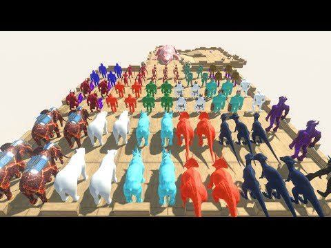 Colored All Units & Mutant Primates vs Reptiles Championship - Animal Revolt Battle Simulator