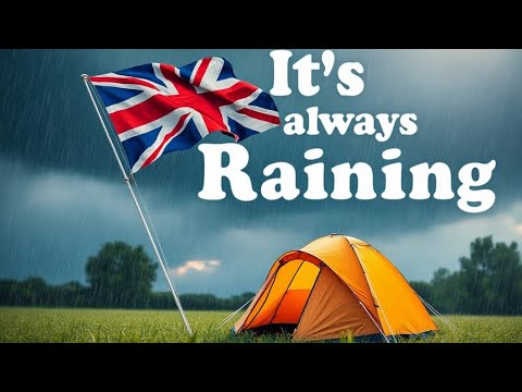Camping in the UK in July and it's raining. A Tarp saves the day.