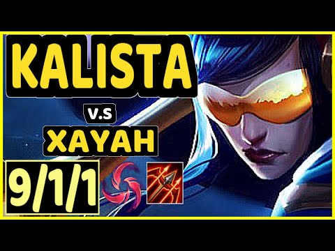 LUGER (KALISTA) vs XAYAH - 9/1/1 KDA BOTTOM ADC CHALLENGER GAMEPLAY - EUW