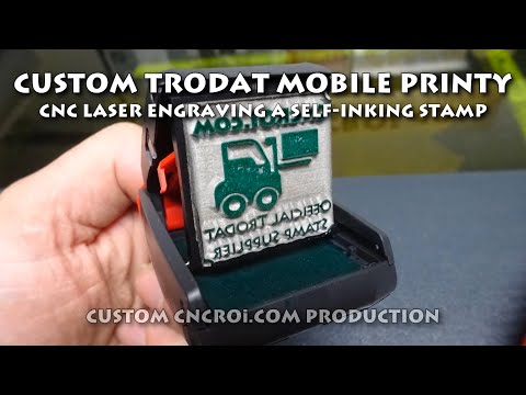 CNCROi.com: Custom Trodat Mobile Printy: CNC Laser Engraving A Self-Inking Stamp