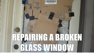 Repairing a broken glass window - remove and replace glass door window