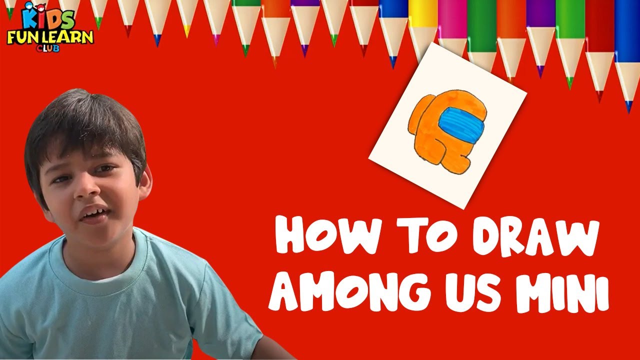 How to draw among us mini for Kids