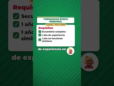 Yurimaguas: pagan hasta S/ 3,884 con secundaria 🌴 #TrabajoPeru #Loreto