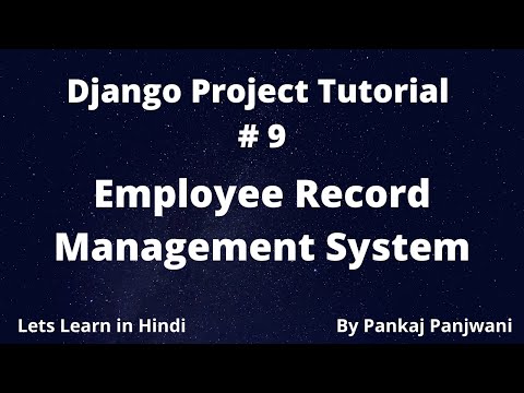 9 Django Project Tutorial Employee Record Management System