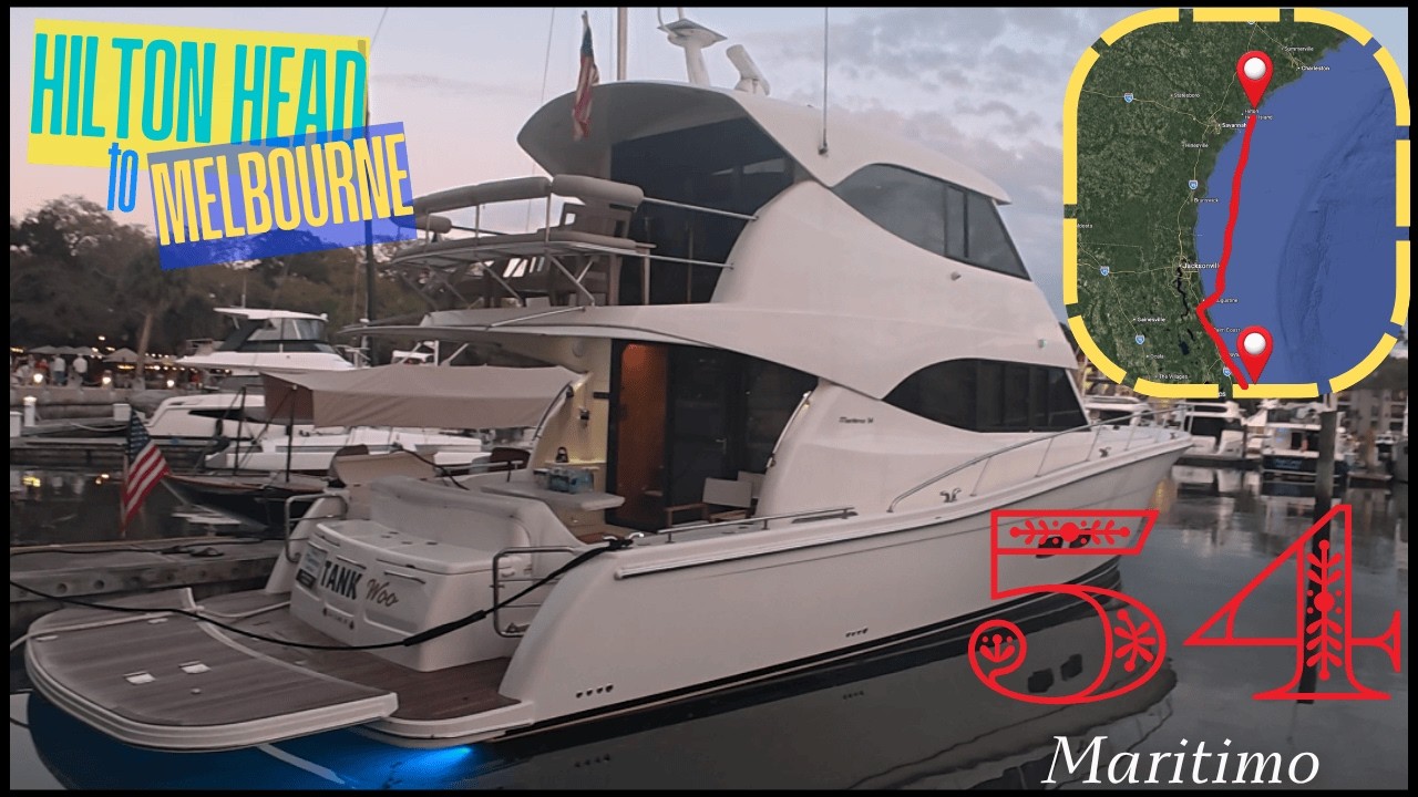 Into the Dark: Night Departure from Hilton Head on a Maritimo M54